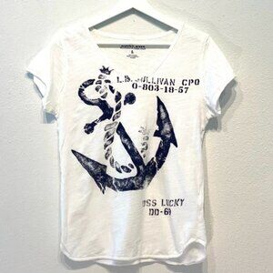 Lucky Tees Anchor Short Sleeve T-shirt Top